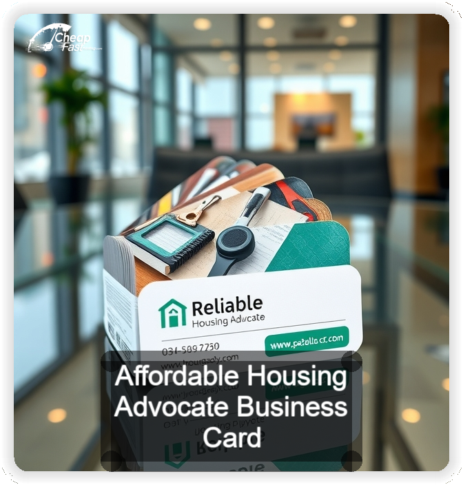 Affordable Housing Advocate business card design sample