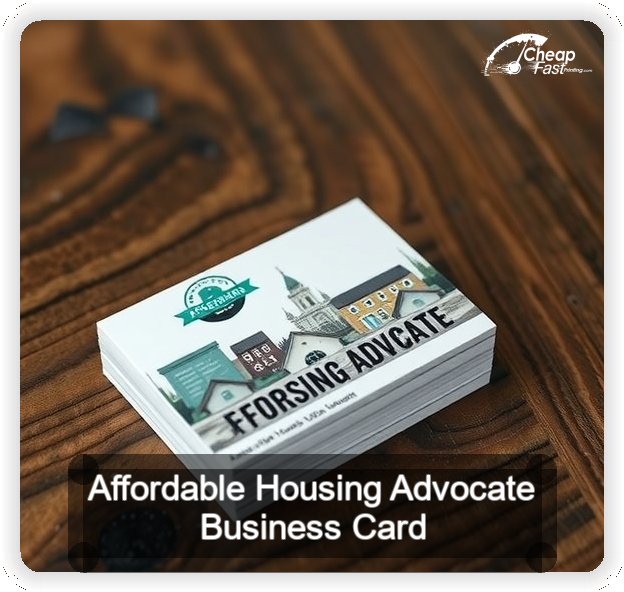 Affordable Housing Advocate business card design sample
