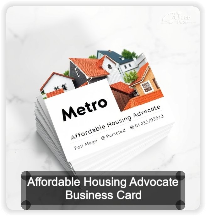 Affordable Housing Advocate business card design sample