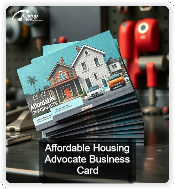 Affordable Housing Advocate business card design sample