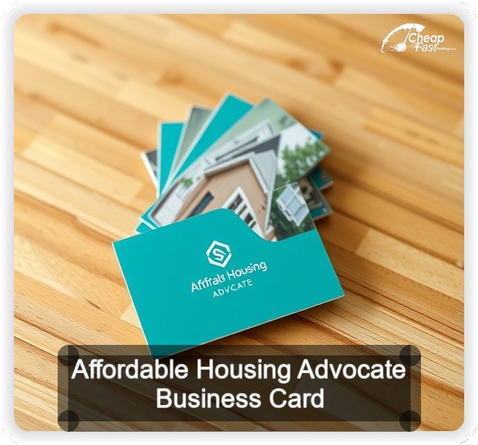 Affordable Housing Advocate business card design sample