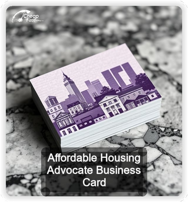 Affordable Housing Advocate business card design sample