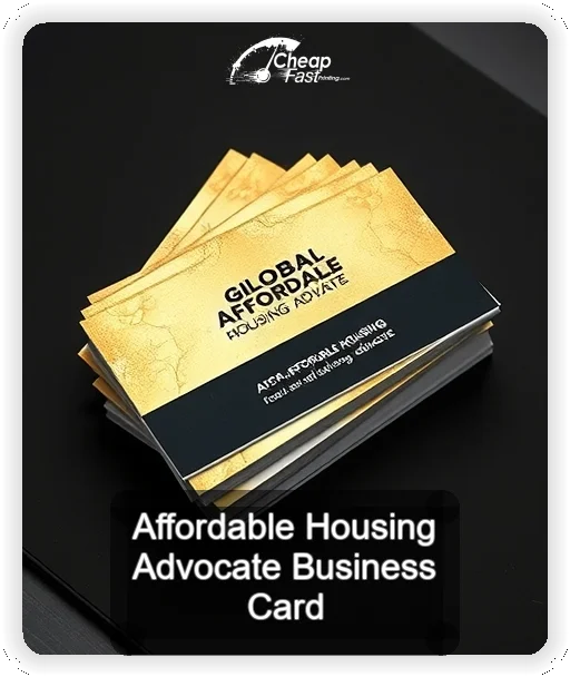 Affordable Housing Advocate business card design sample