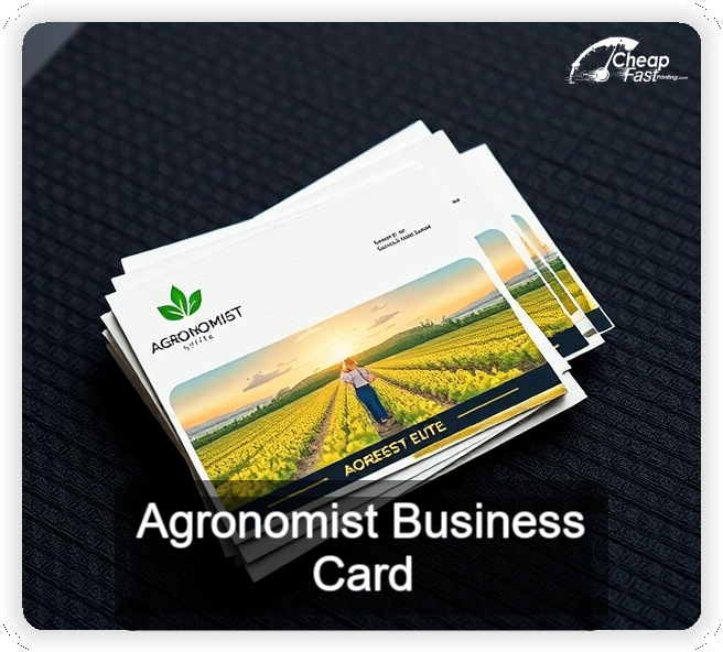 Agronomist business card design sample
