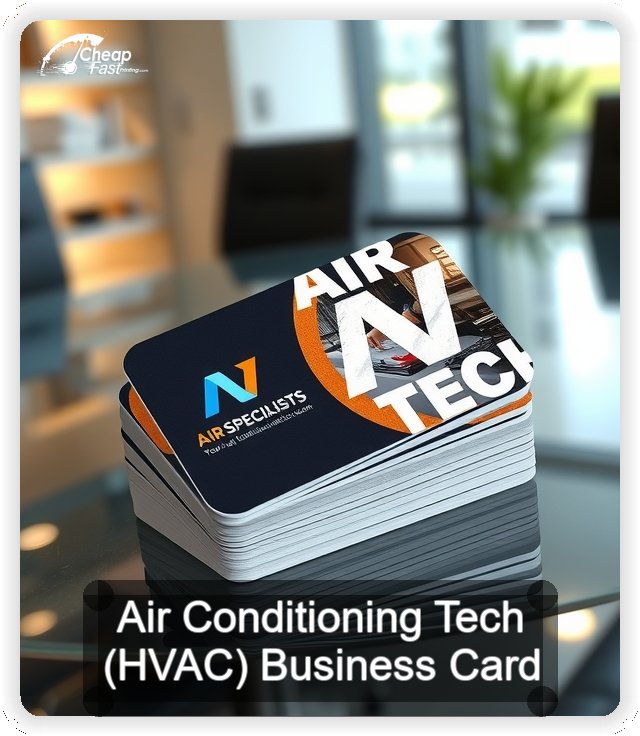 Air Conditioning Tech Hvac business card design sample