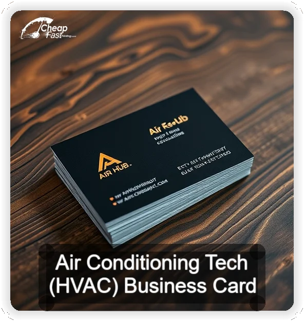 Air Conditioning Tech Hvac business card design sample