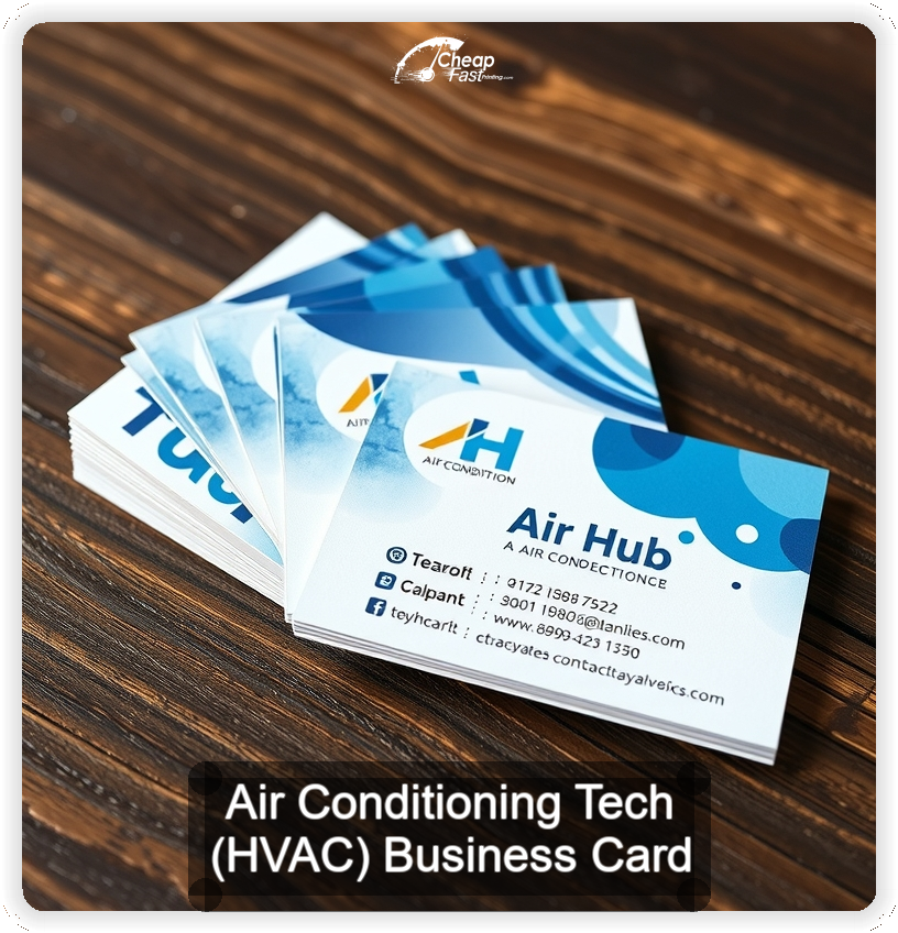 Air Conditioning Tech Hvac business card design sample