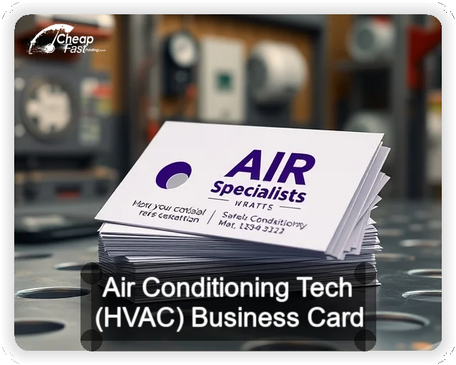 Air Conditioning Tech Hvac business card design sample