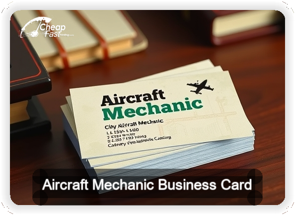 Aircraft Mechanic business card design sample