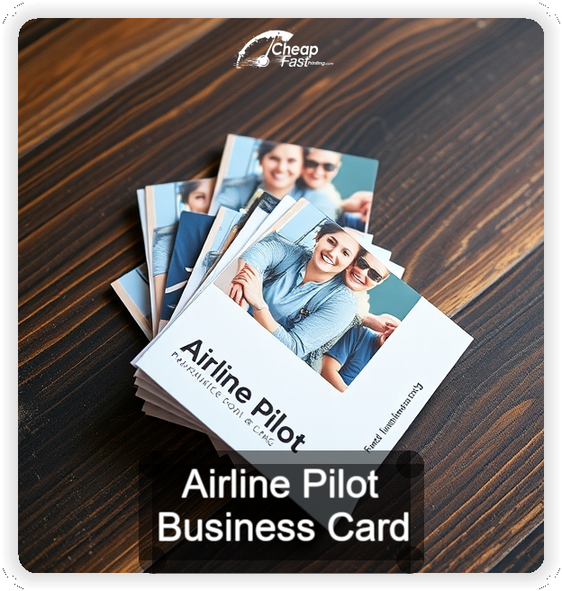 Airline Pilot business card design sample