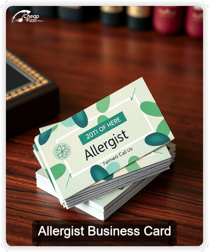 Allergist business card design sample