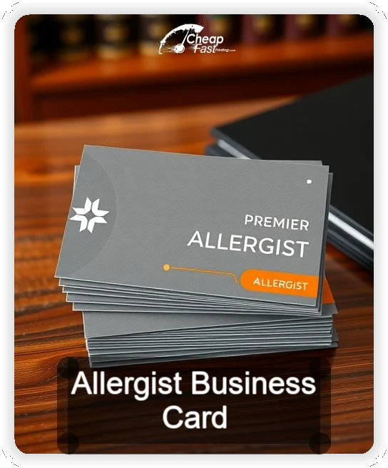 Allergist business card design sample