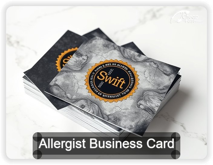 Allergist business card design sample