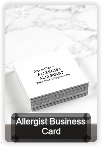 Allergist business card design sample