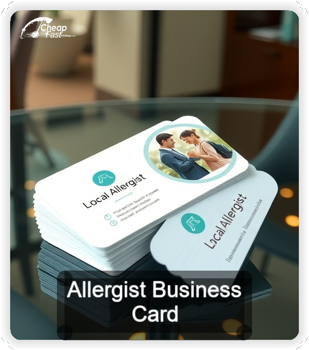 Allergist business card design sample