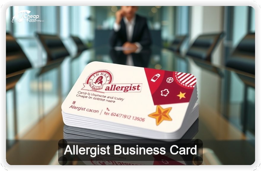 Allergist business card design sample