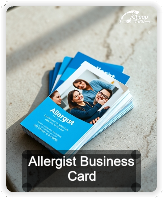 Allergist business card design sample