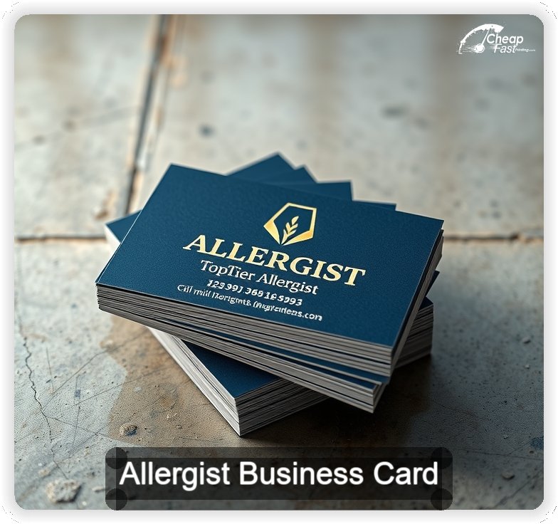 Allergist business card design sample