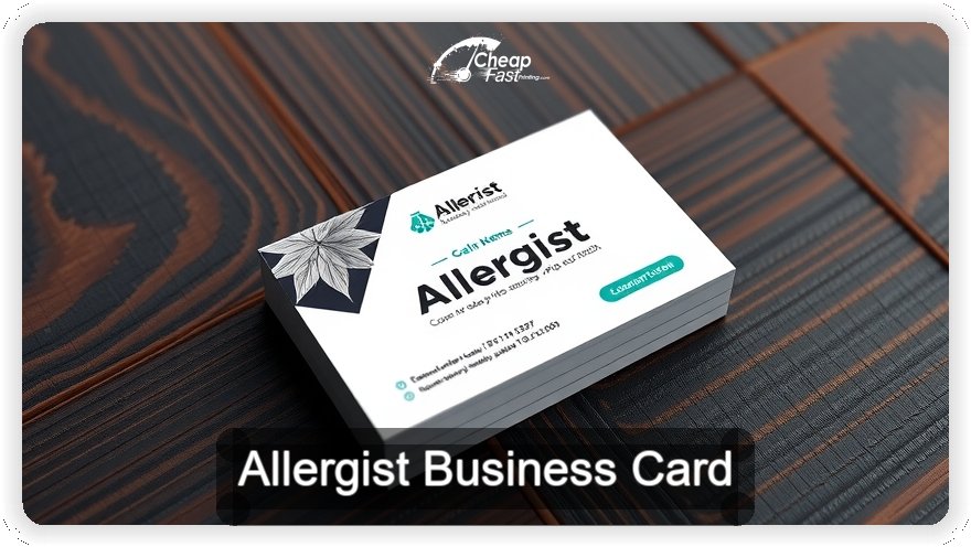 Allergist business card design sample