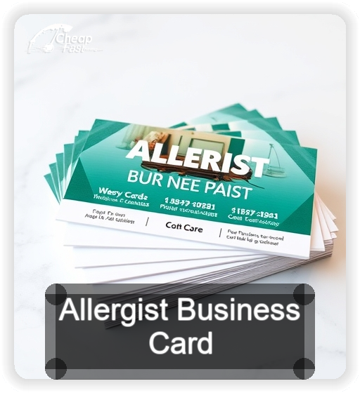 Allergist business card design sample