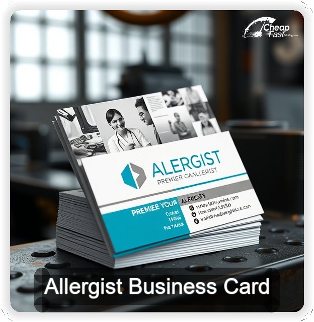 Allergist business card design sample