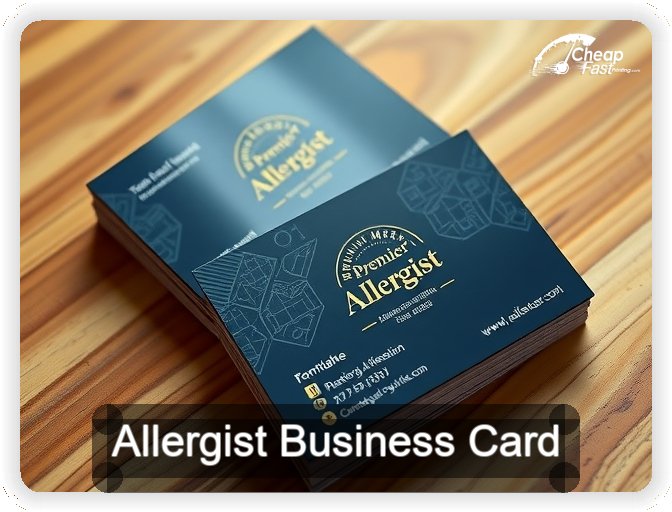 Allergist business card design sample