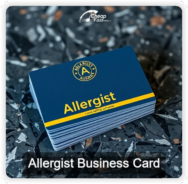 Allergist business card design sample