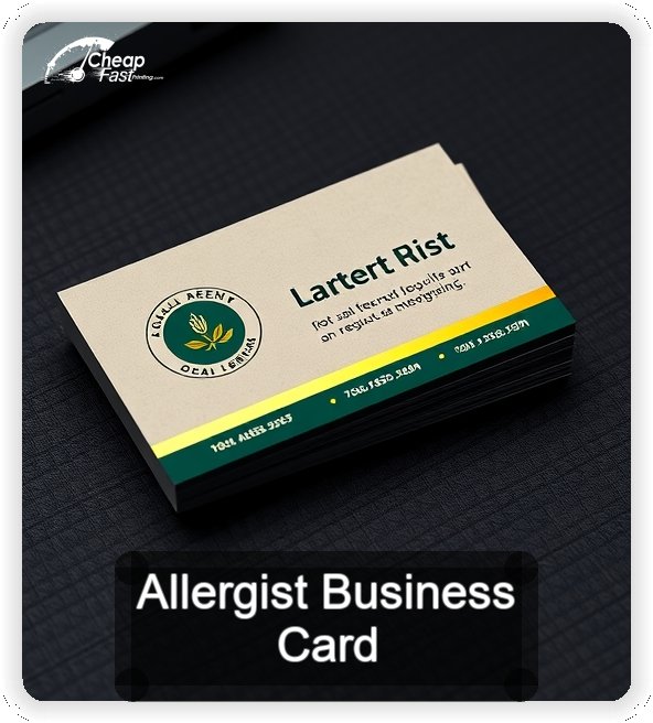 Allergist business card design sample