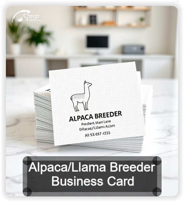 Alpaca Llama Breeder business card design sample