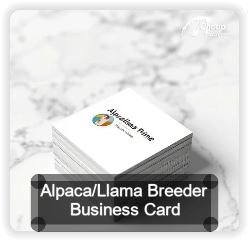 Alpaca Llama Breeder business card design sample