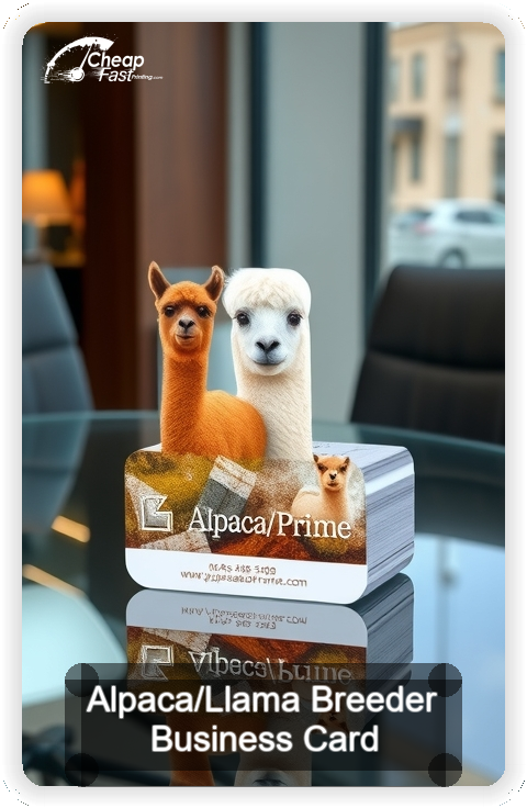 Alpaca Llama Breeder business card design sample