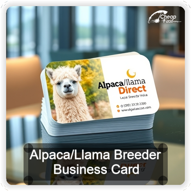Alpaca Llama Breeder business card design sample