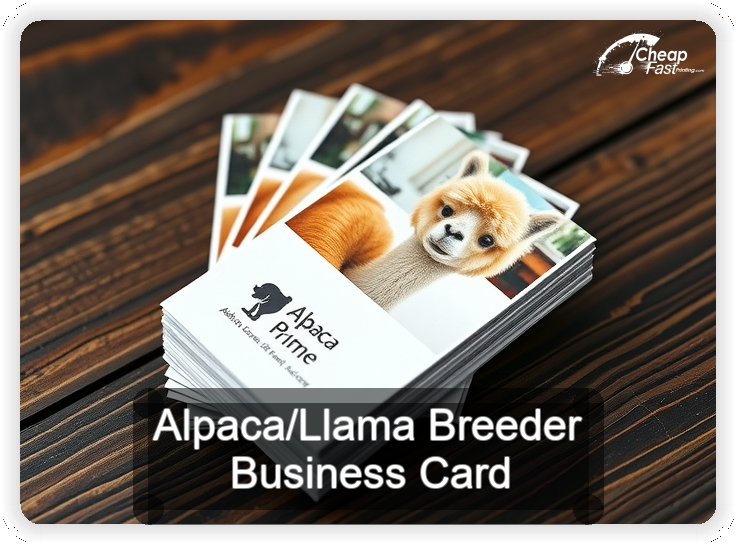 Alpaca Llama Breeder business card design sample