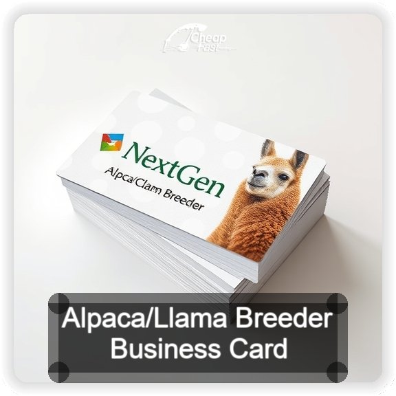 Alpaca Llama Breeder business card design sample