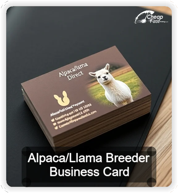 Alpaca Llama Breeder business card design sample