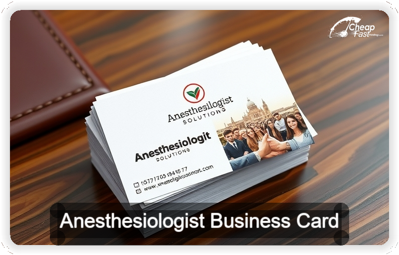 Anesthesiologist business card design sample