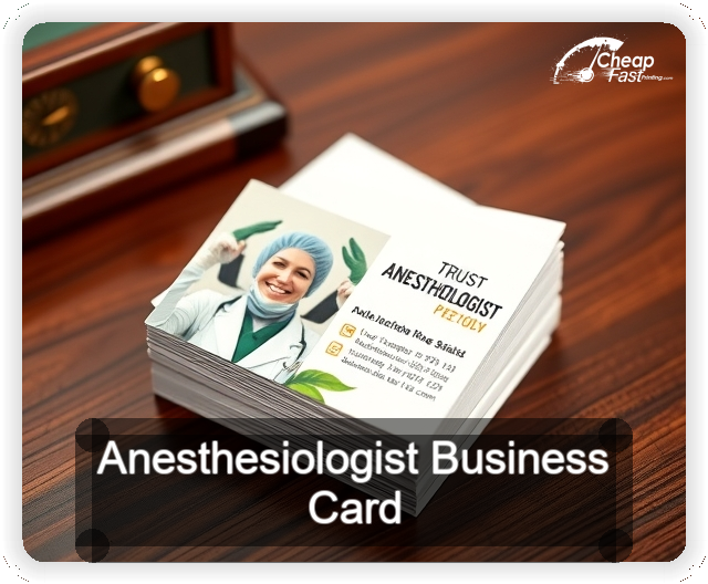 Anesthesiologist business card design sample