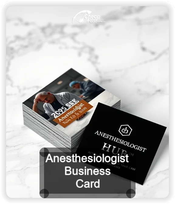 Anesthesiologist business card design sample