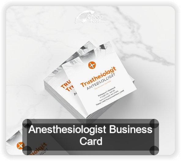 Anesthesiologist business card design sample