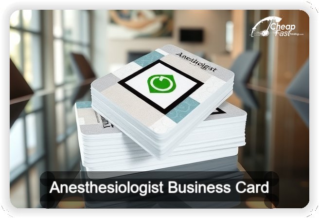 Anesthesiologist business card design sample