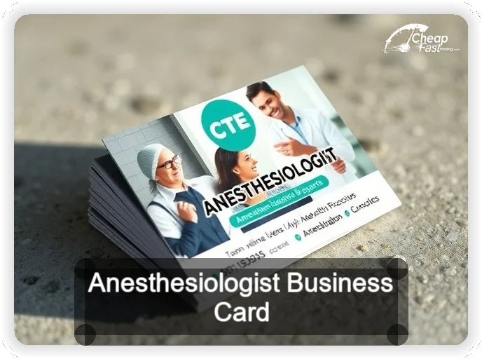 Anesthesiologist business card design sample