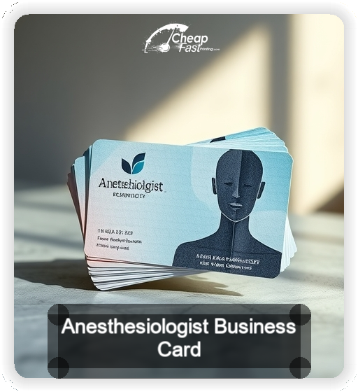 Anesthesiologist business card design sample