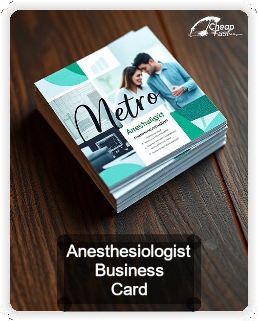 Anesthesiologist business card design sample