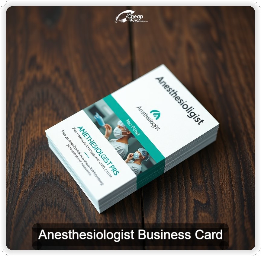 Anesthesiologist business card design sample