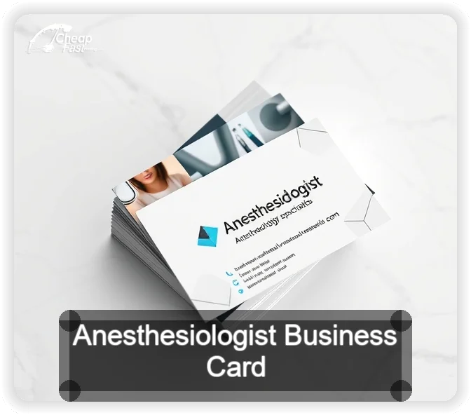 Anesthesiologist business card design sample