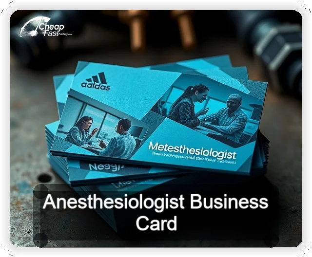 Anesthesiologist business card design sample
