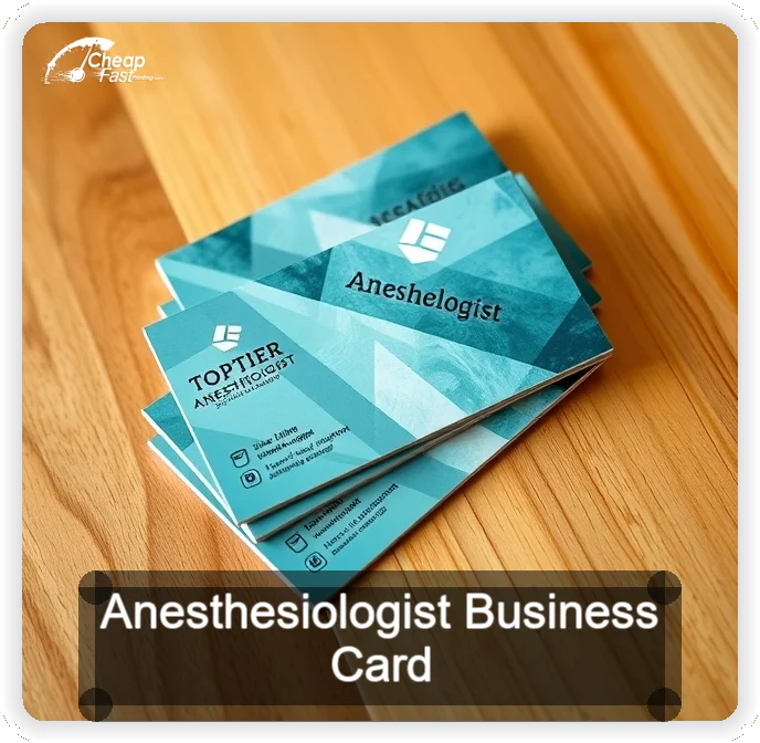 Anesthesiologist business card design sample