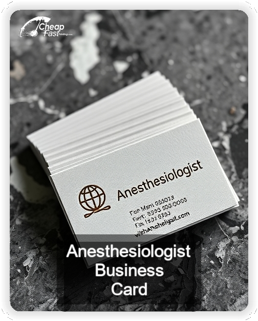 Anesthesiologist business card design sample