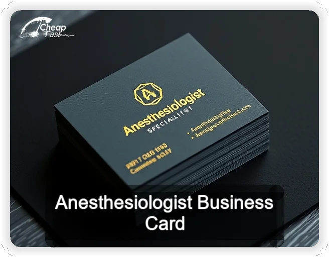 Anesthesiologist business card design sample