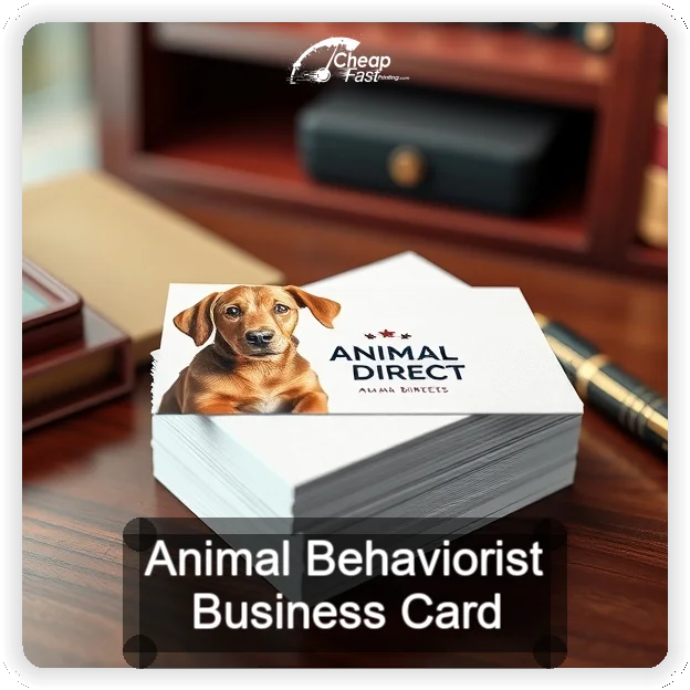 Animal Behaviorist business card design sample